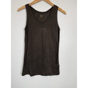 Majestic Paris 100% Linen Brown Tank Top Linen Scoop Neck Lightweight Sz 3 L